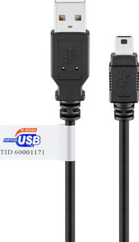 1&comma;8m USB 2&period;0-Kabel TypA auf TypB Mini mit USB Zertifikat