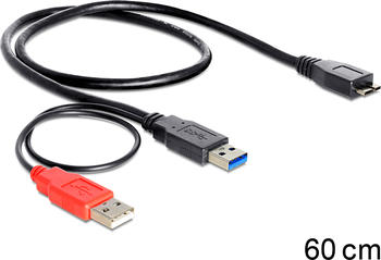 0,2m USB 3.0 Y-Kabel A Stecker auf micro B Stecker u 
