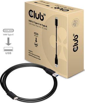 Club 3D USB 3.1 Kabel, USB-A 3.1auf USB-C 3.1 Club 3D USB 3.1 Kabel, USB-A 3.1auf USB-C 3.1