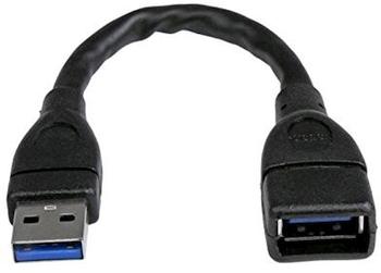 0,15m USB 3.0-Verlängerungs-Kabel TypA Stecker/ Buchse StarTech