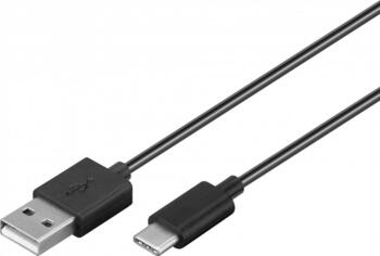 1.0m USB-C Lade- und Synchronisationskabel goobay schwarz