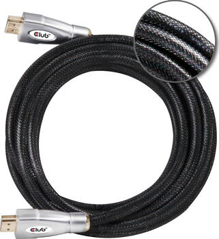 5m HDMI-Kabel Stecker/ Stecker Club3D schwarz High Speed HDMI Kabel UHD 4K