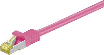 2m RJ45 Patchkabel S/FTP (PIMF) mit CAT 7 Rohkabel magenta