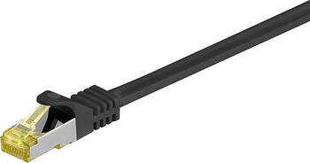 2m RJ45 Patchkabel S/FTP (PIMF) mit CAT 7 Rohkabel schwarz