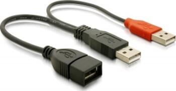 0.23m USB 2.0 Y-Kabel 1x Buchse auf 2x Stecker 