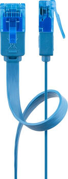5m Flach-Patchkabel Cat.6a U/UTP blau