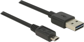 5.0m DeLOCK EASY-USB Kabel, USB Micro-B auf USB-A Stecker/ Stecker schwarz