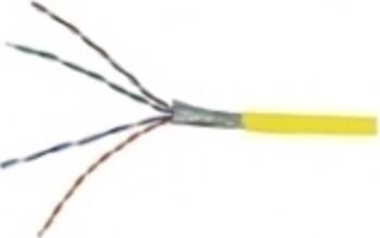 100m Netzwerkkabel Cat.5e F/UTP goobay AWG 26/7 gelb