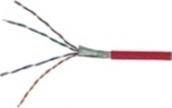 100m Netzwerkkabel Cat.5e F/UTP goobay AWG 26/7 rot