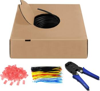 305m Netzwerkkabel-Set Cat.6 U/UTP goobay AWG 24/1 schwarz