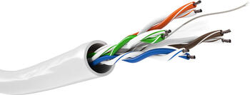 100m Netzwerkkabel Cat.6 U/UTP goobay AWG 24/7 weiß
