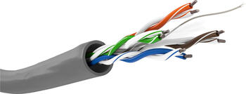 100m Netzwerkkabel Cat.6 U/UTP goobay AWG 23/1 grau