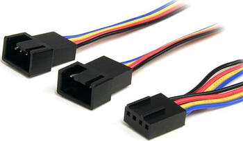 0,3m SATA Strom-Y-Kabel für Lüfter - 4 Pin PWM Splitter Kabel Bu/St StarTech