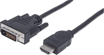 1,8m HDMI-DVI 24+1 Stecker vergoldete Kontakte 