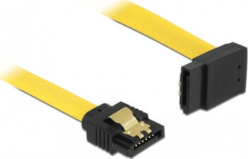 0,5m Delock SATA 6 Gb/s Kabel gerade auf oben gewinkelt gelb 