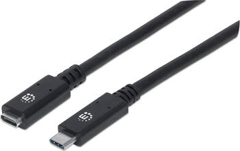 0,5m USB-C Verlängerung, USB-C > USB-C stecker/ buchse         Manhattan