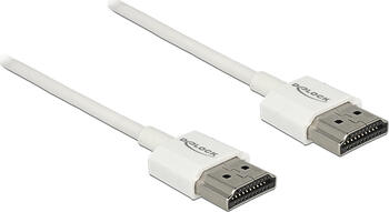 1m Delock Kabel High Speed HDMI mit Ethernet HDMI-A Stecker > HDMI-A Stecker 3D 4K Slim High Quality