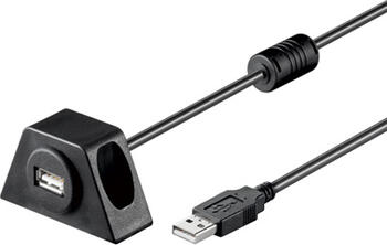 1,2m USB 2.0-Verlängerungskabel, Typ-A auf Typ-A stecker /Buchse (0.48 Gbit/s) goobay, schwarz