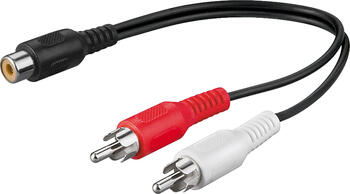 0&comma;2m Audio Y Kabeladapter&semi; stereo Cinch-Stecker zu Cinch Buchse