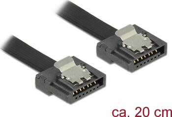 0,20m Delock SATA-Kabel FLEXI 6 Gb/s Kabel schwarz 