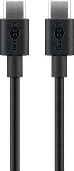 1m USB 2&period;0-Kabel&comma; Typ-C auf Typ-C stecker&sol; stecker &lpar;0&comma;48 Gbit&sol;s&sol; 3A&rpar; goobay&comma; schwarz
