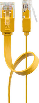 3m Flach-Patchkabel Cat&period;6 U&sol;UTP gelb goobay