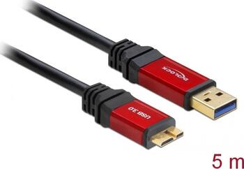 5m Kabel USB 3.0 Typ-A Stecker >  USB 3.0 Typ Micro-B Stecker Premium