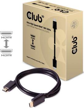 1m Club3D HDMI-Kabel, Ultra High Speed, stecker/ stecker 1m Club3D HDMI-Kabel, Ultra High Speed, stecker/ stecker