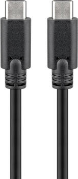 2m USB 3.2-Kabel Gen 1, Typ-C auf Typ-C stecker/ stecker (5 Gbit/s/ 60 W) goobay, schwarz