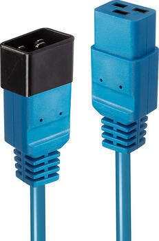 3m IEC C19 auf IEC C20 Verlängerungskabel, blau extern, bulk 