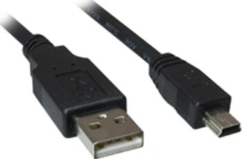 0,5m USB-A auf MiniB-Kabel, USB 2.0, schwarz Sharkoon 