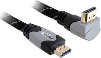 Delock Kabel High Speed HDMI mit Ethernet, HDMI A Stecker > HDMI A Stecker gewinkelt 4K