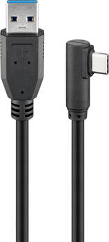 1.5m USB 3.0 Kabel USB-A > USB-C Kabel 90°, schwarz 