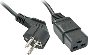 2m LINDY Schuko > IEC C19 Netzkabel für IEC-Kaltgeraeteverbindungen bis 16A 2m LINDY Schuko > IEC C19 Netzkabel für IEC-Kaltgeraeteverbindungen bis 16A