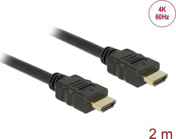 2m Delock Kabel High Speed HDMI mit Ethernet HDMI A > HDMI A Stecker 3D 4K