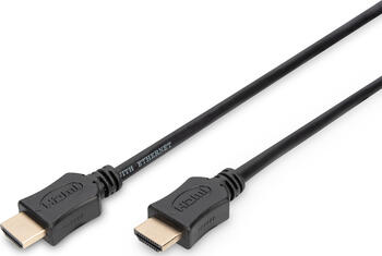 2m HDMI-Kabel mit Ethernet Stecker&sol; Stecker DIGITUS