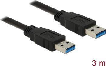 3m Delock Kabel USB 3.0 Typ-A Stecker > USB 3.0 Typ-A Stecker schwarz