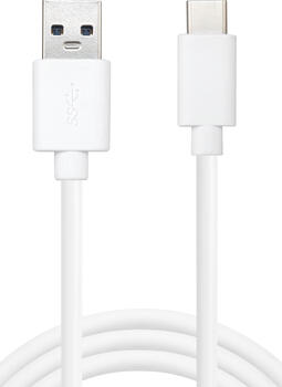 1m Sandberg USB-C 3.0 auf USB-A 3.0, weiß stecker /stecker