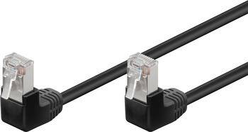 0,5m Patchkabel Cat.5e F/UTP, 2x 90° gewinkelt, schwarz