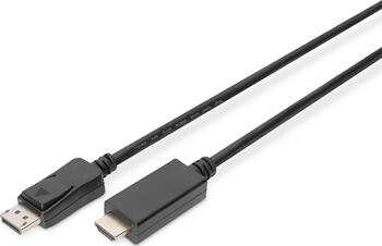 3&period;0m Digitus Electronic Displayport Adapterkabel&comma; DP - HDMI Typ A St&sol;St