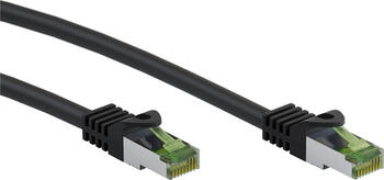 0,5m RJ45 Patchkabel S/FTP (PIMF) Cat.8.1 Schwarz GHMT-zertifiziert goobay