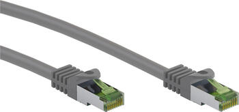 1m RJ45 Patchkabel S/FTP (PIMF) Cat.8.1 Grau GHMT-zertifiziert goobay