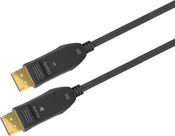 50m Optisches DisplayPort-Hybrid-Verbindungskabel 2.0 (AOC), stecker/ stecker, 8K Ultra HD 4320p (60 Hz)