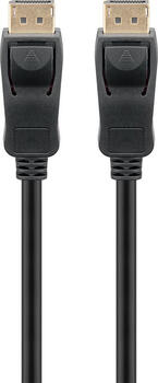 2m DisplayPort-Kabel 1.2 stecker/ stecker für 4k/60Hz, bis zu 10,8 Gbit/s schwarz goobay
