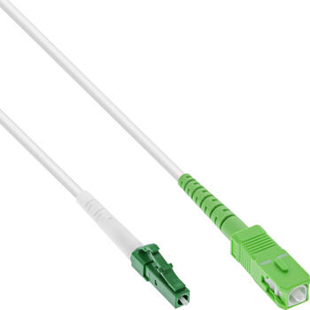 1m InLine LWL Simplex Kabel, FTTH, LC/APC 8° zu zu SC/APC 8°, 9/125µm, OS2