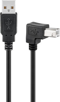 1m USB 2.0-Kabel TypA auf TypB gewinkelt schwarz. goobay 1m USB 2.0-Kabel TypA auf TypB gewinkelt schwarz. goobay
