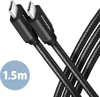 1&comma;5m Axagon USB 3&period;2 Gen 1 &lpar;3&period;1 Gen 1&rpar;&comma; USB-C > USB-C&comma; stecker&sol; stecker schwarz