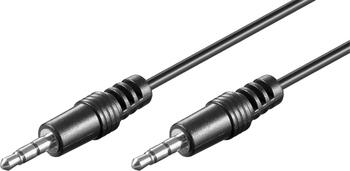 2,5m Audio Verbindungskabel AUX, 3,5mm klinke > 3,5mm klinke schwarz stecker/stecker goobay