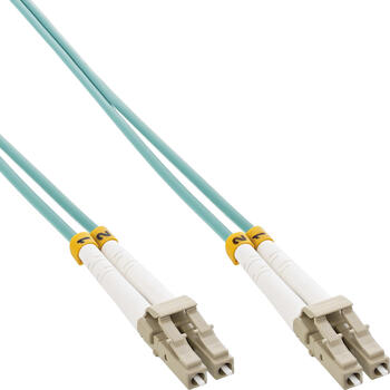50m LWL Duplex Kabel, OM3, 2x LC Stecker/2x LC Stecker 