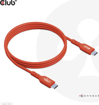 4m Club 3D USB-C 2&period;0 Kabel&comma; 480Mb&sol;s&comma; 240W PD EPR&comma; USB-C 2&period;0 Stecker auf USB-C 2&period;0 Stecker